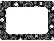 Teacher Created Resources 5169 Crazy Circles Name Tags Black and White