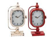 Woodland Import 34896 Clock with Solid Construction in Worn Out Look Set of 3