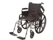Roscoe Medical K41816DHFBSA K4 Lite Wheelchair Powder coated silver vein