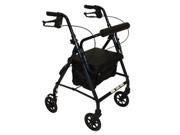Roscoe Medical 30026 Z600J Junior Rollator with Padded Seat Blue steel