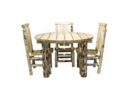 Montana Woodworks MWEPTV Patio Table Outdoor Dining Set with Grade Oil Exterior