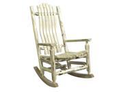 Montana Woodworks MWLRV Adult Log Rocker Clear Lacquer