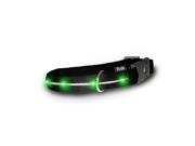 Visiglo V455 Black Nylon Collar with Jade Green LED Small