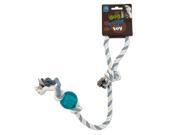 Dog rope toy with plastic ball Case of 48