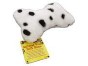 Squeaking soft dog bone with animal print Case of 96