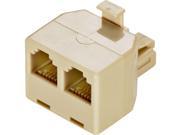 4 Conductor Telephone Adapters Ivory 10 Pack