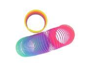 Bulk Buys 3 in. Rainbow Colored Plastic Spring Case of 72