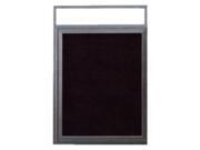 Aarco ADC2418H 24 x 18 Inch Enclosed Aluminum Directory Cabinet with Header