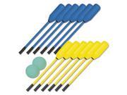 Champion Sports PXSET Soft Polo Set Rhino Skin Blue and Yellow 12 Sticks 2 Balls