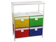 Household Essentials 8030 1 3 Shelf Storage Unit White