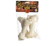 Savory Prime 00997 4 Count White Large Knotted Rawhide Bone Value Pack