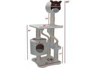 Majestic Pet Products 788995780533 49 in. Bungalow Cat Tree Sherpa