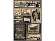 Music Cardstock Stickers 5.5 X9 Sheet Marching Band