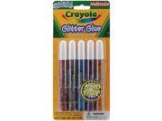 Crayola 69 1205 Crayola Washable Glitter Glue Pens .35 Ounce 5 Pkg