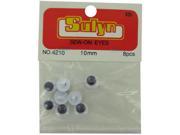 Bulk Buys CN650 96 10 L x 10 H x 10 W 8 Piece 10mm Sew On Eyes Pack of 96