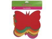 6 Pack foam butterfly craft shapes Case of 12