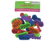 Foam craft shape word expressions Case of 12