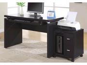 Monarch Specialties I 7004 Cappuccino Two Drawer Computer Stand On Casters