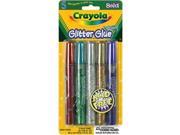 Crayola 69 3522 Crayola Washable Glitter Glue Pens .35 Ounce 5 Pkg