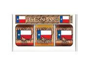 Hot Sauce Harrys HSH1059 TEXAS FLAG TEXAS TRIPLE Salsa Five Chile Cheese Barbecue in box 3pk