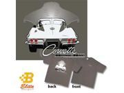 B Elite Designs BDC2ST848 S C2 1963 Corvette Sting Ray on a Charcoal Grey Tee Shirt Charcoal Small