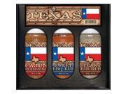 Hot Sauce Harrys HSH1169 TEXAS Flag Boxed Set of 3 Cajun Seas Stk Rib Rub BBQ Rub Pint