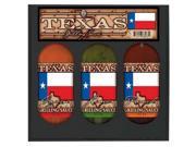 Hot Sauce Harrys HSH8063 TEXAS FLAG GRILL SET Lime Peach Cajun Grilling Sauces in gift box 3pk 12oz