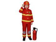 Dress Up America 367 L Boy Fire Fighter Costume in Red Size Large 12 14
