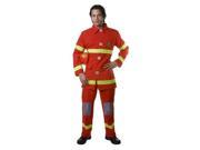 Dress Up America 341 S Adult Fire Fighter Costume in Red Size Small