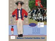 Pretend Deluxe Colonial Soldier Child Costume Dress Up Set Size 4T