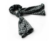 Blancho Bedding BRA SCA01014 S Blancho Black Lovely Bowknot Design Natural Elegant Silk Scarf Wrap ShawlSmall