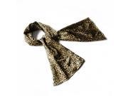 Blancho Bedding BRA SCA01035 S Blancho Gold Leopard Design Fashion Exquisitely Soft Natural Silky Scarf Wrap ShawlSmall