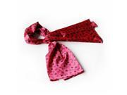 Blancho Bedding BRA SCA01067 S Blando Deep Pink Lovely BOW Heart Blosom Design Romantic Comfy Silk Scarf Wrap ShawlSmall