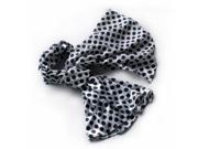 Blancho Bedding BRA SCA01005 L Blancho Lovely Black Spots White Base Design Super Soft Silk Scarf Wrap ShawlLarge