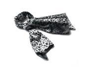 Blancho Bedding BRA SCA01018 S Blancho Elegant Stylish Leopard Design Natural Silk Scarf Wrap ShawlSmall