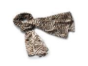 Blancho Bedding BRA SCA01027 S Blancho Brown Funky Zebra Animal Pattern super soft Silk Scarf Wrap ShawlSmall