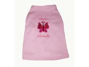 A Pets World 17011002 XS Dog T shirt Sequin Butterfly