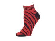 Pizzazz Performance Wear 7090AP RED S 7090AP Animal Print Anklet Sock Red Small