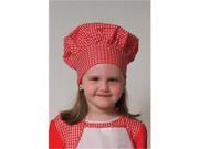 Dress Up America Red Gingham Chef Hat kids closes with Velcro one size fits most kids H214