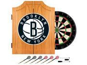Brooklyn Nets NBA Wood Dart Cabinet Set