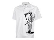 Tattoo Golf P035 XLW Mr. Bones Performance Polo White X Large