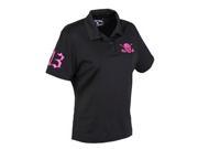 Tattoo Golf P063 XLB Ladies Lucky 13 High Performance Polo Black X Large