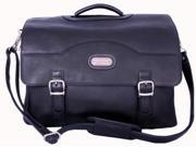 Leatherbay 10116 Stanford Leather Briefcase Black