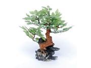 Penn Plax RR970 Bonsai Tree on Rock with Silk Leaves