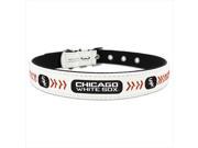 GameWear CLC MLB CHW M Chicago White Sox Medium Classic Leather Baseball Collar in White and Red