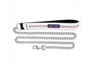 GameWear CLL MLB BOR L Boston Red Sox Large Baseball Leather with 3.5mm Chain Leash