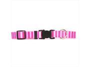Yellow Dog Design PST102M Pink and Pink Stripe Standard Collar Medium