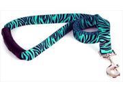 Yellow Dog Design ZBT105LD EZ 3 4 in. x 60 in. Zebra Teal EZ Lead