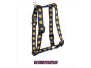 Yellow Dog Design H ZBP103L Zebra Pink Roman Harness Large