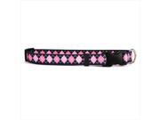 Yellow Dog Design PA101S Pink Argyle Standard Collar Small